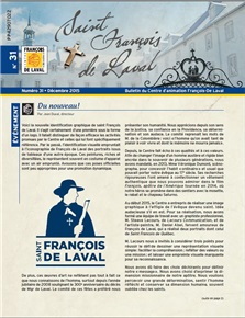 Bulletin du centre François de Laval, no 31, décembre 2015, maintenant disponible 