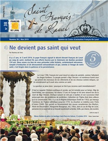 Nouvelle parution du Bulletin du Centre d'animation François-De Laval, no 38, mai 2019