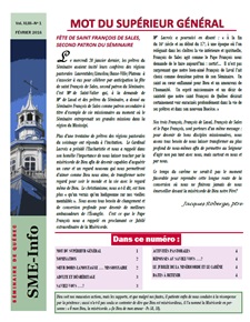 Dernier bulletin SME-Info, Vol. XLIII, no 1, février 2016