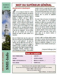 Dernier bulletin SME-Info, Vol. XLIII, no 2, Avril 2016