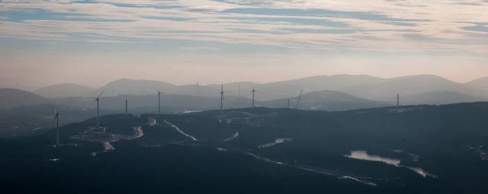 Vue d'éoliennes sur la Seigneurie d Beaupré (Crédits photo Jacques L. Laliberté)